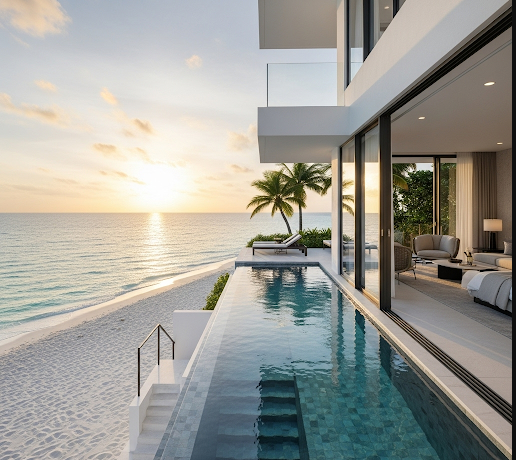 2. Profitez d'un appartement avec piscine et accès direct à la plage